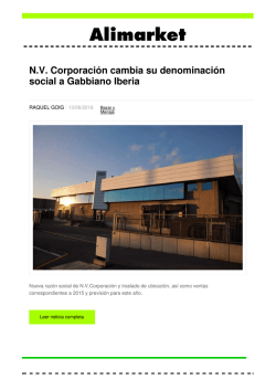 NV Corporaci&oacute;n cambia su denominaci&oacute;n social a