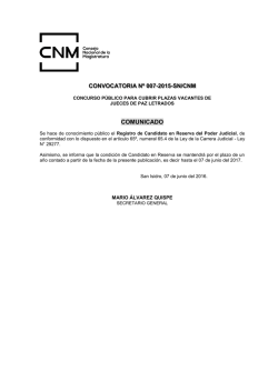 comunicado - extranet cnm