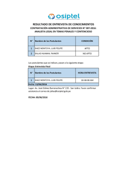 resultado de entrevista de conocimientos