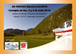 XII TROFEO BIELSA-LACORTE Castej&oacute;n de Sos, 2 y 3 de Julio 2016