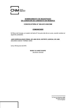 nombramiento de magistrado en condicion de