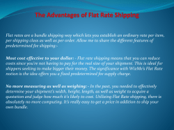 The Advantages of Flat Rate Shipping