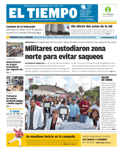 Militares custodiaron zona norte para evitar saqueos