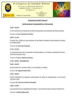 Psicolog&iacute;a - II Congreso de Sanidad Militar