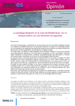 La estrategia Mogherini en la crisis del Mediterr&aacute;neo: por un