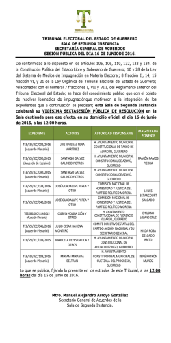 TRIBUNAL ELECTORAL DEL ESTADO DE GUERRERO