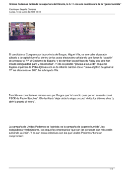 Unidos Podemos defiende la reapertura del Directo, la A