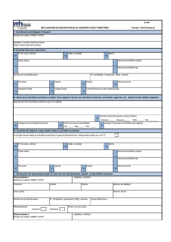 DECLARACION DE INSCRIPCI&Oacute;N EN EL REGISTRO UNICO