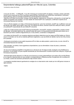 Sorprendente hallazgo paleontol&Atilde;&sup3;gico en Villa de