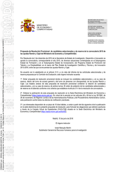 Propuesta de Resoluci&oacute;n Provisional de