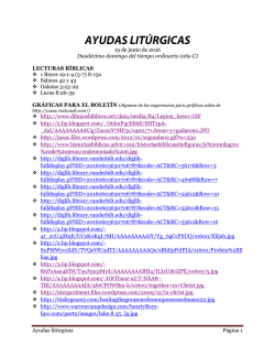 Ayudas Liturgicas 19 de junio de 2016
