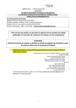 EMPLEO OLEI - Ofertas disponibles