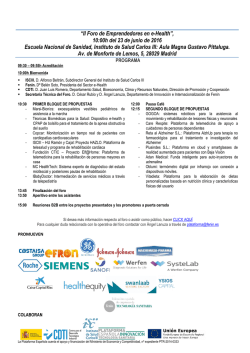 II Foro de Emprendedores en e-Health - Login