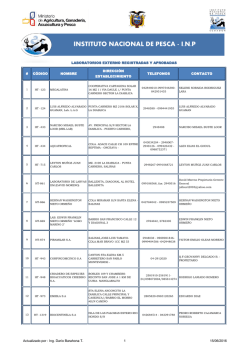 Laboratorios de Larvas exportadores
