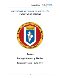 Biolog&iacute;a Celular y Tisular - Facultad de Medicina de la UANL