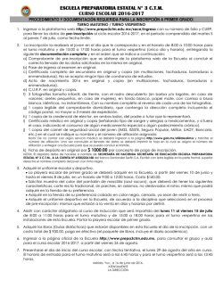 ESCUELA PREPARATORIA ESTATAL N&deg; 3 C.T.M. CURSO