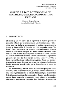 analisis juridico internacional del vertimiento de residuos radiactivos