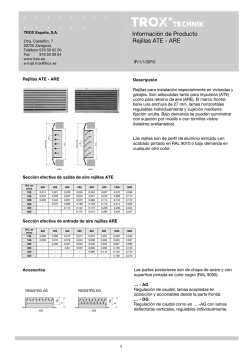Informaci&oacute;n de Producto Rejillas ATE