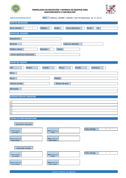 Omnium potentior est sapientia FORMULARIO DE RECEPCI&Oacute;N Y