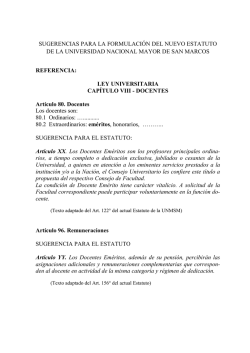 sugerencias para la formulaci&oacute;n del nuevo estatuto de la