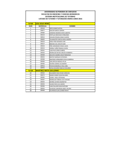 Tutores Ene_Jun_2016 - Facultad de Medicina de la UACH