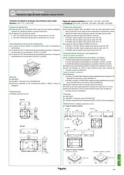 Informaci&oacute;n T&eacute;cnica - Schneider Electric