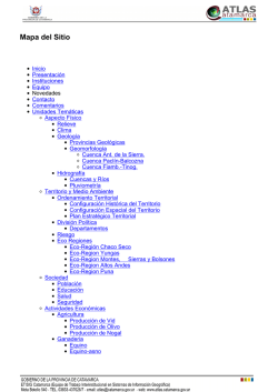 Mapa del Sitio - Atlas Catamarca