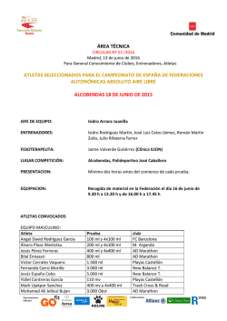 SECRETARIA GENERAL - Federaci&oacute;n de Atletismo de Madrid