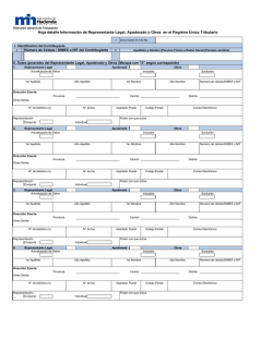 Hoja detalle Informaci&oacute;n de Representante Legal, Apoderado y Otros