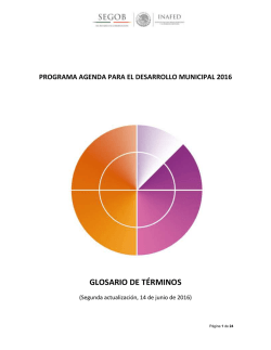 glosario de t&eacute;rminos - Agenda para el Desarrollo Municipal