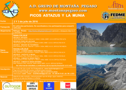 Astazus y La Munia - Grupo de Monta&ntilde;a Pegaso