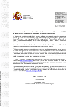 Propuesta de Resoluci&oacute;n Provisional de