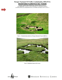 inventario floristico del tunari