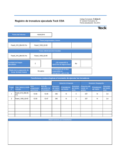 Registro aciertos de tronadura ejecutada