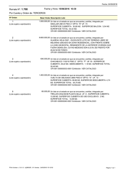 Remate N&ordm;: 1.768 Por Cuenta y Orden de
