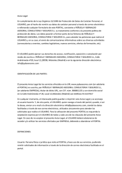 Aviso Legal - PyB Asesores