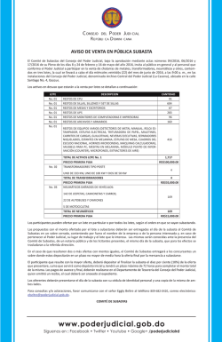 Venta en p&uacute;blica subasta