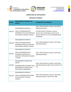 laboratorio de fertilizantes m&eacute;todo de an&aacute;lisis