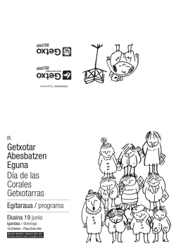 Getxotar Abesbatzen Eguna D&iacute;a de las Corales Getxotarras