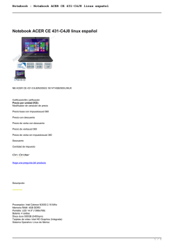 Notebook ACER CE 431-C4J8 linux espa&ntilde;ol