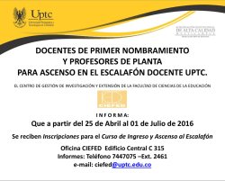 curso de ingreso y ascenso al escalaf&oacute;n docente uptc