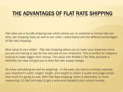 The Advantages of Flat Rate Shipping