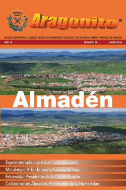 aragonito n&ordm; 26 - Colegio Oficial de Ingenieros T&eacute;cnicos de Minas