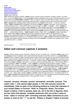 Saber and conocer capitulo 2 answers