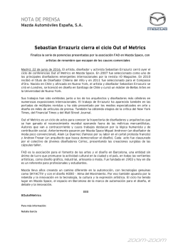 Sebastian Errazuriz cierra el ciclo Out of Metrics