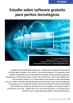 DOSSIER Estudio sobre software gratuito para peritos tecnol&oacute;gicos