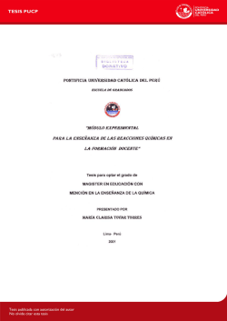 M&Oacute;DULO EXPERIMENTAL - Pontificia Universidad Cat&oacute;lica del Per&uacute;