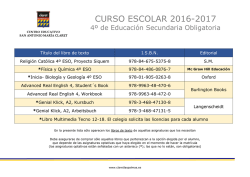 4&ordm; ESO - Colegio Claret