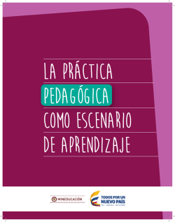 La pr&aacute;ctica pedag&oacute;gica como escenario de aprendizaje