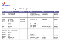 Educaci&oacute;n Secundaria Obligatoria | E.S.O. | Oficial | Primer Curso